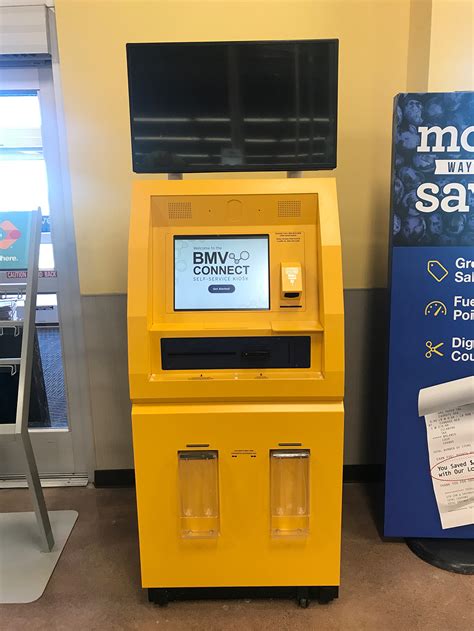 Located inside the <b>Columbus BMV – Broad Street</b>, the self-service Ohio <b>BMV</b> Express <b>kiosk</b> is a fast, easy way to renew motor vehicle registrations and license plate stickers and print them on the spot! Simply scan your current registration or your registration renewal or enter your vehicle information, pay. . Bmv kiosk near me